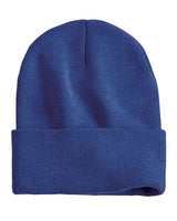 "Sportsman SP12 12" Solid Cuffed Beanie #color_Heather Dark Royal"