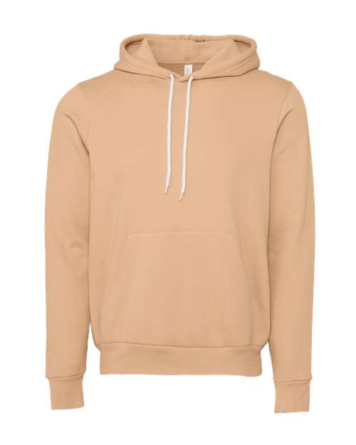Bella + Canvas 3719 Unisex Sponge Fleece Pullover Hooded Sweatshirt #color_HEATHR SAND DUNE