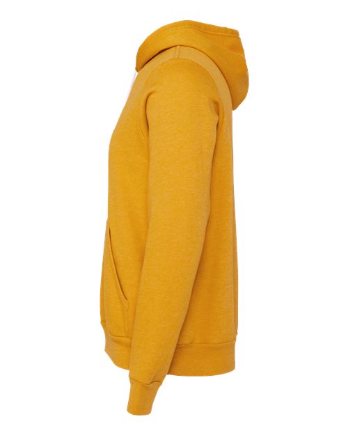 Bella + Canvas 3719 Unisex Sponge Fleece Pullover Hooded Sweatshirt #color_HEATHER MUSTARD