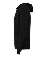 Bella + Canvas 3739 Unisex Poly-Cotton Fleece Full-Zip Hooded Sweatshirt #color_BLACK HEATHER