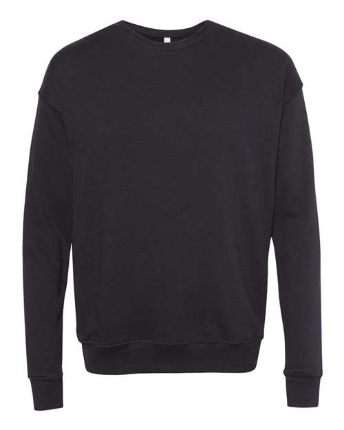 Bella + Canvas 3945 Unisex Drop Shoulder Fleece #color_DTG BLACK