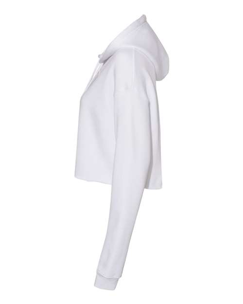 Bella + Canvas B7502 Ladies' Cropped Fleece Hoodie #color_WHITE