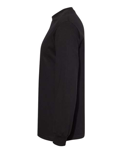 Alstyle AL1304 Adult 6.0 oz., 100% Cotton Long-Sleeve T-Shirt #color_BLACK