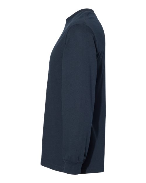 Alstyle AL1304 Adult 6.0 oz., 100% Cotton Long-Sleeve T-Shirt #color_NAVY