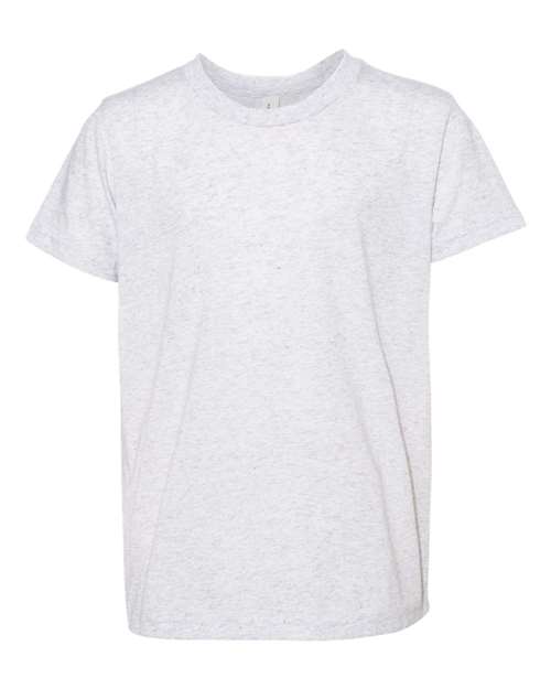 Bella + Canvas 3413Y Youth Triblend Short-Sleeve T-Shirt #color_WHITE FLK TRBLND