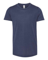 Bella + Canvas 3413Y Youth Triblend Short-Sleeve T-Shirt #color_SOLID NVY TRBLND