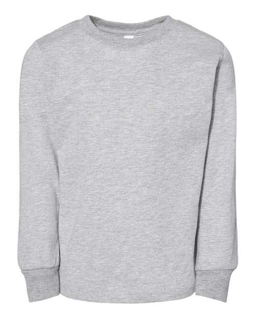 Bella + Canvas 3501T Youth Toddler Jersey Long Sleeve T-Shirt #color_ATHLETIC HEATHER