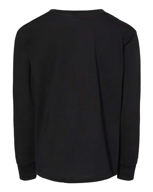Bella + Canvas 3501T Youth Toddler Jersey Long Sleeve T-Shirt #color_BLACK