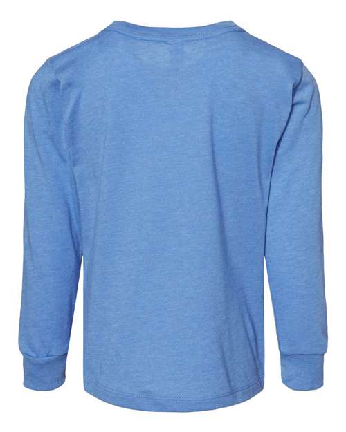Bella + Canvas 3501T Youth Toddler Jersey Long Sleeve T-Shirt #color_HTHR COLUM BLUE
