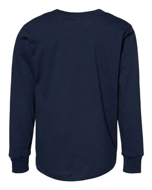 Bella + Canvas 3501T Youth Toddler Jersey Long Sleeve T-Shirt #color_NAVY