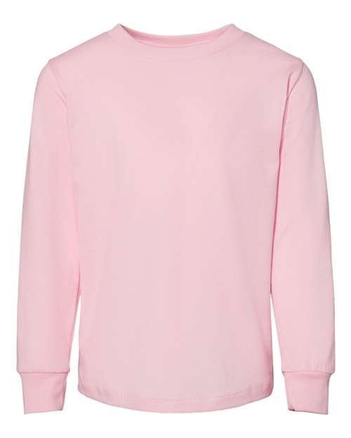 Bella + Canvas 3501T Youth Toddler Jersey Long Sleeve T-Shirt #color_PINK