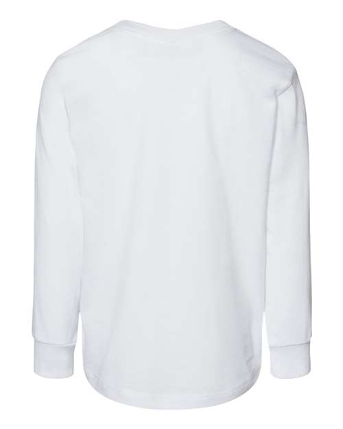 Bella + Canvas 3501T Youth Toddler Jersey Long Sleeve T-Shirt #color_WHITE