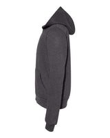 Bella + Canvas 3739Y Youth Sponge Fleece Full-Zip Hooded Sweatshirt #color_DARK GRY HEATHER