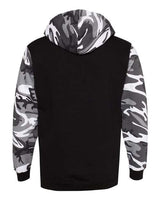 Code Five 3967 Men's Fashion Camo Hooded Sweatshirt #color_BLK/ URBN WD/ RD
