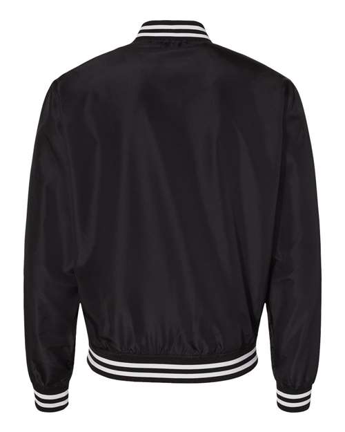 Independent Trading Co. EXP52BMR Lightweight Bomber Jacket #color_Black/ White Stripe