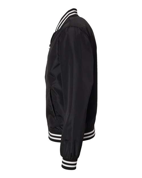 Independent Trading Co. EXP52BMR Lightweight Bomber Jacket #color_Black/ White Stripe