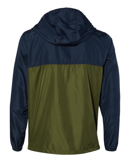 Independent Trading Co. EXP54LWZ Lightweight Windbreaker Full-Zip Jacket #color_Classic Navy/ Army