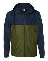Independent Trading Co. EXP54LWZ Lightweight Windbreaker Full-Zip Jacket #color_Classic Navy/ Army