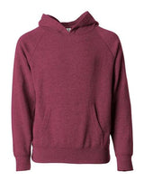 Independent Trading Co. PRM15YSB Youth Lightweight Special Blend Raglan Hooded Sweatshirt #color_Crimson