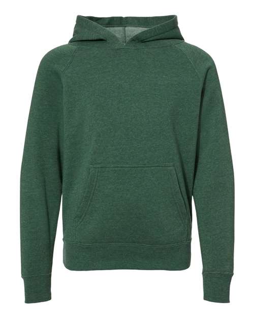 Independent Trading Co. PRM15YSB Youth Lightweight Special Blend Raglan Hooded Sweatshirt #color_Moss