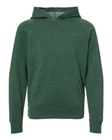 Independent Trading Co. PRM15YSB Youth Lightweight Special Blend Raglan Hooded Sweatshirt #color_Moss