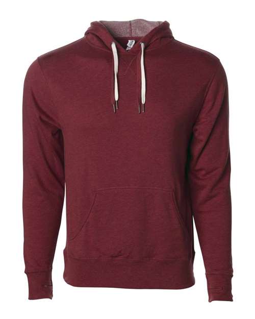 Independent Trading Co. PRM90HT Midweight French Terry Hooded Sweatshirt #color_Burgundy Heather