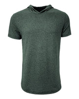 Next Level 2022 Unisex Mock Twist Short Sleeve Hoody T-Shirt #color_FOREST GREEN