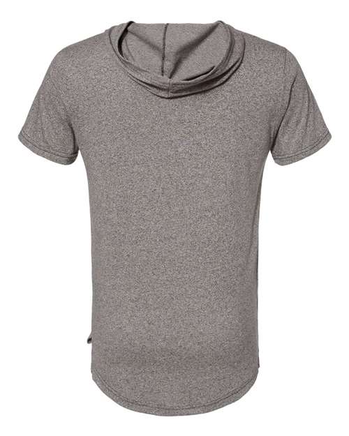 Next Level 2022 Unisex Mock Twist Short Sleeve Hoody T-Shirt #color_HEATHER GRAY