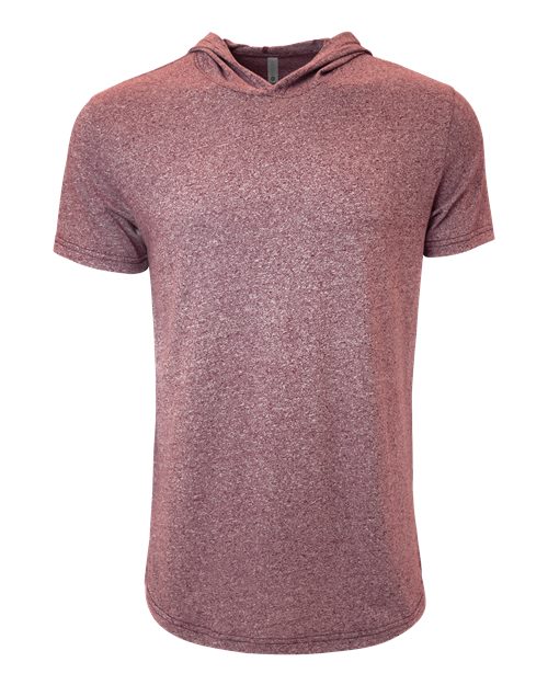 Next Level 2022 Unisex Mock Twist Short Sleeve Hoody T-Shirt #color_TECH MAROON