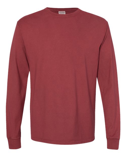 ComfortWash by Hanes GDH200 Unisex Garment-Dyed Long-Sleeve T-Shirt #color_CAYENNE
