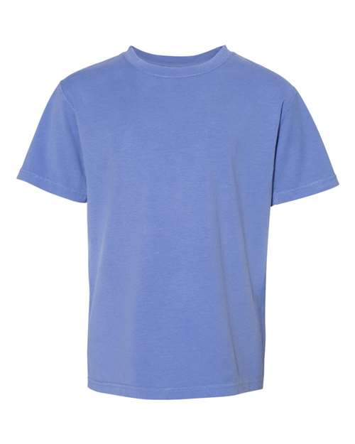ComfortWash by Hanes GDH175 Youth Garment-Dyed T-Shirt #color_DEEP FORTE BLUE