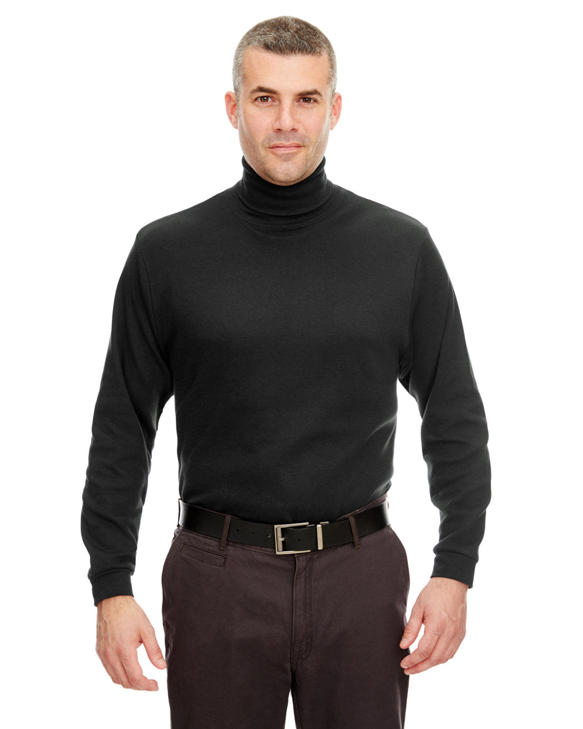 UltraClub 8516 Adult Egyptian Interlock Long-Sleeve Turtleneck