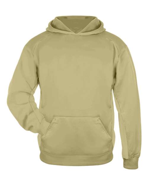 Badger 2454 Youth Performance Fleece Hooded Sweatshirt #color_Vegas Gold