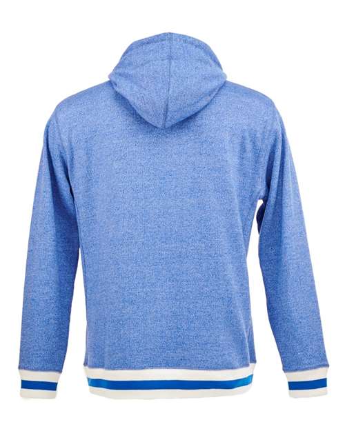 J America JA8701 Adult Peppered Fleece Lapover Hooded Sweatshirt #color_ROYAL PEPPER