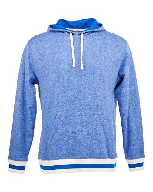 J America JA8701 Adult Peppered Fleece Lapover Hooded Sweatshirt #color_ROYAL PEPPER