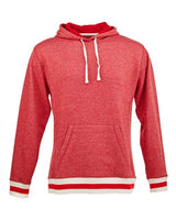 J America JA8701 Adult Peppered Fleece Lapover Hooded Sweatshirt #color_RED PEPPER