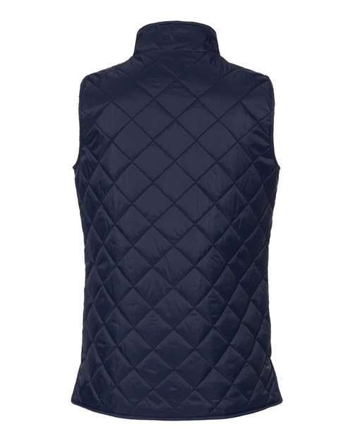 Weatherproof W207359 Women's Vintage Diamond Quilted Vest #color_Navy