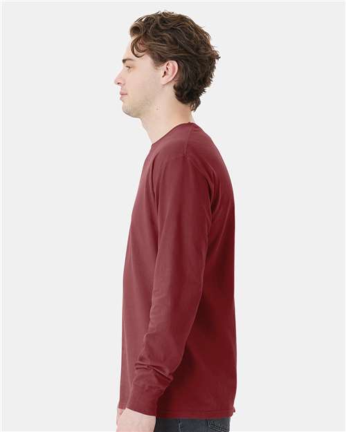 ComfortWash by Hanes GDH250 Unisex Garment-Dyed Long-Sleeve T-Shirt with Pocket #color_CAYENNE