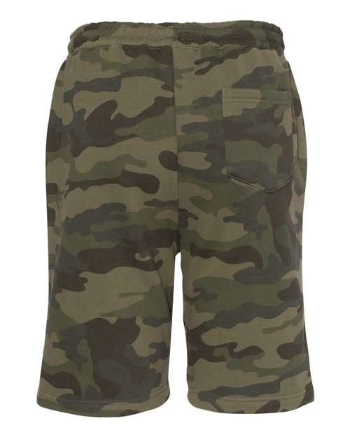 Independent Trading Co. IND20SRT Midweight Fleece Shorts #color_Forest Camo