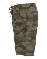 Independent Trading Co. IND20SRT Midweight Fleece Shorts #color_Forest Camo
