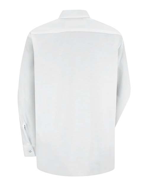 Red Kap SP15R Women's Long Sleeve Specialized Pocketless Poplin Work Shirt #color_White