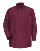 Red Kap SP90 Poplin Dress Shirt #color_Burgundy - Sleeve 36/37