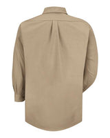 Red Kap SP90 Poplin Dress Shirt #color_Khaki - Sleeve 32/33
