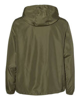 Independent Trading Co. EXP54LWP Lightweight Quarter-Zip Windbreaker Pullover Jacket #color_Army/ Black Zipper
