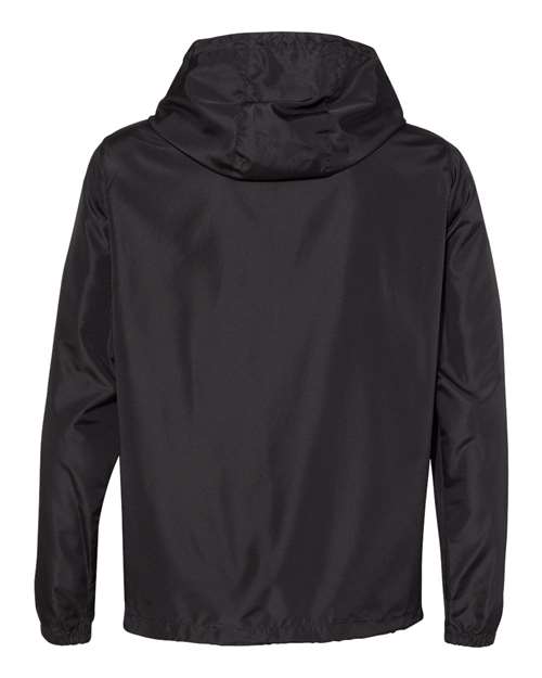 Independent Trading Co. EXP54LWP Lightweight Quarter-Zip Windbreaker Pullover Jacket #color_Black