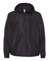 Independent Trading Co. EXP54LWP Lightweight Quarter-Zip Windbreaker Pullover Jacket #color_Black