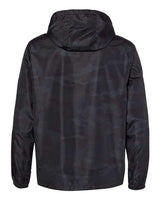 Independent Trading Co. EXP54LWP Lightweight Quarter-Zip Windbreaker Pullover Jacket #color_Black Camo