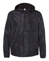 Independent Trading Co. EXP54LWP Lightweight Quarter-Zip Windbreaker Pullover Jacket #color_Black Camo