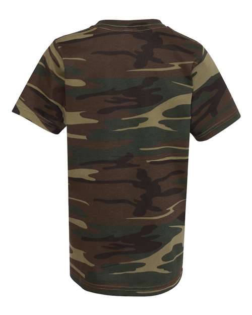 Code Five C52207 Youth Camo T-Shirt #color_GREEN WOODLAND