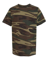 Code Five C52207 Youth Camo T-Shirt #color_GREEN WOODLAND